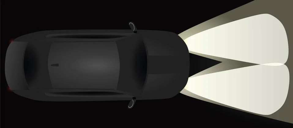 Car bird view Stock Illustration