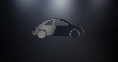 Car Black 3d Icon Stock Footage 71728230