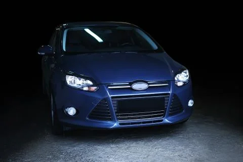 Car on black background Stock Photos