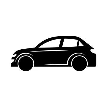 Car black logo on white background Stock Illustration