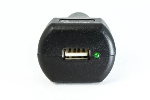 Car Black Power Adapter Stock Photos