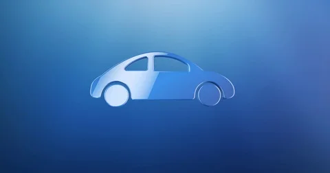 Car Blue 3d Icon Stock Footage 71728718