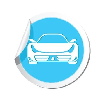 Car BLUE LABEL Stock Illustration