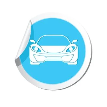 Car BLUE LABEL Stock Illustration