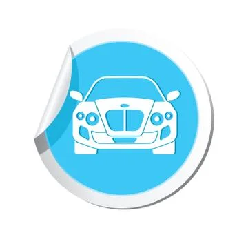 CAR BLUE LABEL Stock Illustration