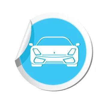 Car BLUE LABEL Stock Illustration