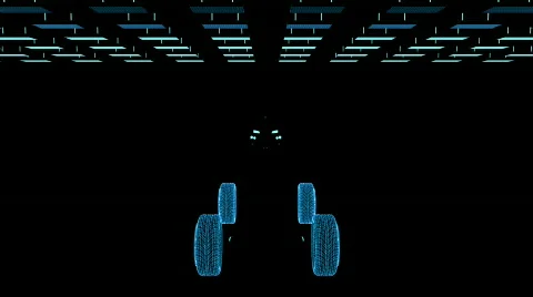 Car blueprint sketch assembling, loop, Alpha included Stock Footage 788946