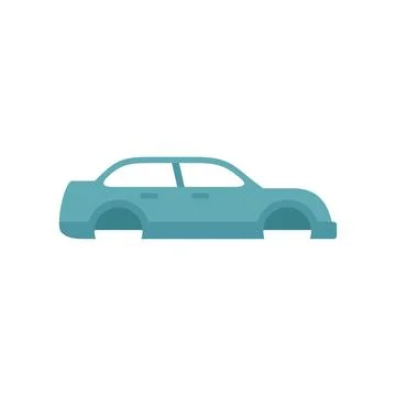 Car body frame being under construction at assembly line Stock Illustration