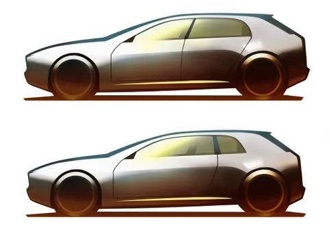 Car Body Hatchback Stock Illustration