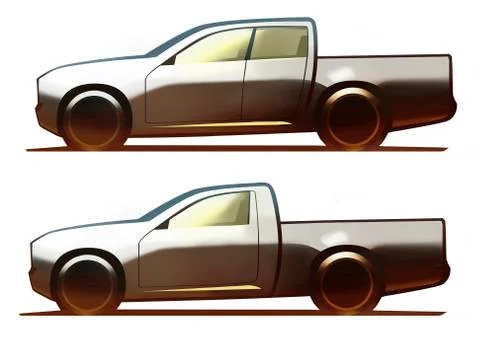 Car Body Pickup Stock Illustration