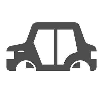 Car body solid icon. Car frame vector illustration isolated on white. Car part Stock Illustration