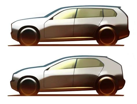 Car Body SUV &amp; Crossover Stock Illustration