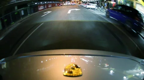 Car bonnet view Stock Footage 802623