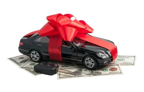 Car with bow Stock Photos