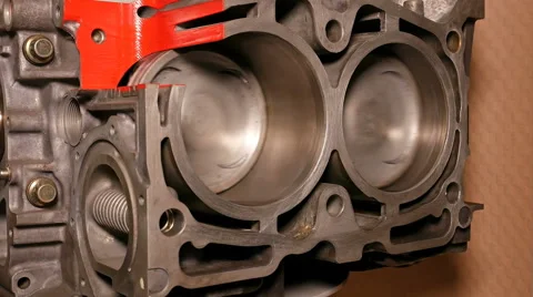 Car boxer opposite engine motor in motion Stock Footage 60115826