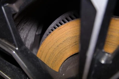 A car brake disc with an even layer of rust Stock Photos