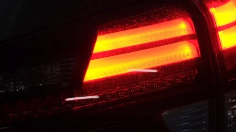 Car Brake Lights Stock Footage 100243332