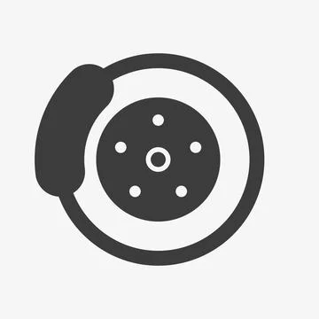 Car brake vector icon isolated on white background Stock Illustration