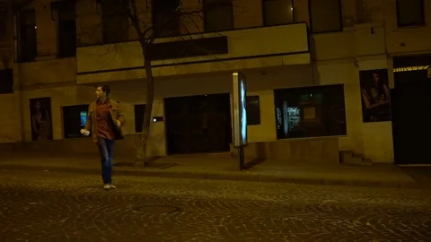 Car brakes in front of the guy who inattentively crosses the road Stock Footage