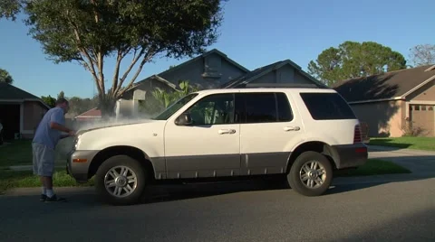 Car breakdown with smoke 5 Stock Footage 43077172