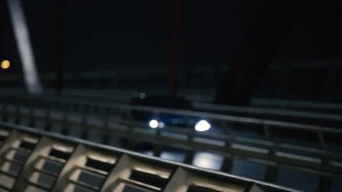 Car on the bridge Stock Footage 72961934