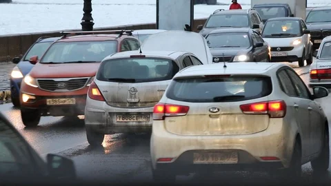 The car broken down in the middle of the road. Stock Footage 99659418