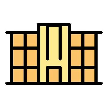 Car business building icon vector flat Ilustración de archivo