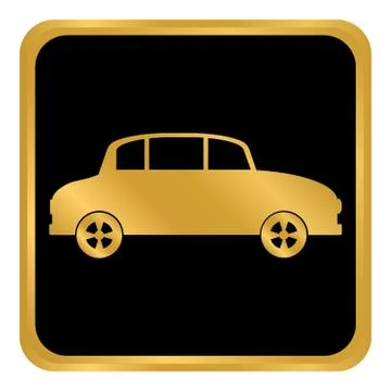 Car button on white. Illustrazione stock