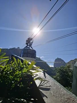 Car cable in Rio de Janeiro Stock Photos