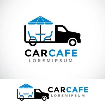 Car cafe logo design template Stock Illustration