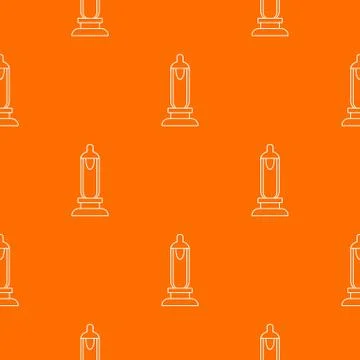 Car candle pattern orange Illustrazione stock