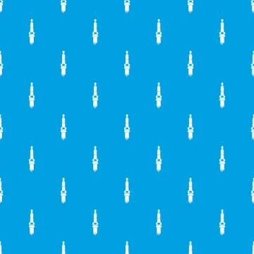 Car candle pattern seamless blue Illustrazione stock