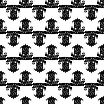 Car carousel pattern seamless vector Stock Illustration