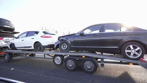 Car carrier Stock Footage 75218619