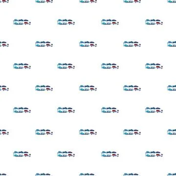 Car carrier truck pattern transporting new vehicles Stock Illustration
