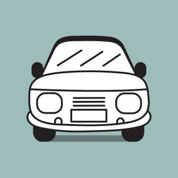 Car cartoon vector easy design. Stock Illustration