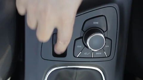 Car Center Console Pushing Button Stock Footage 47828176