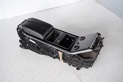 Car center console storage assembly on white background Foto stock