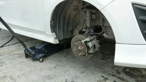 Car change wheel Stock Photos