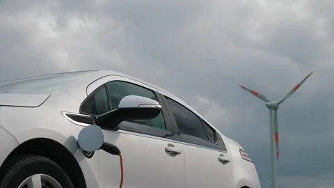 Car charging windmills Видео 283242994