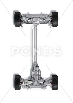 Car chassis; artwork Stock Illustration