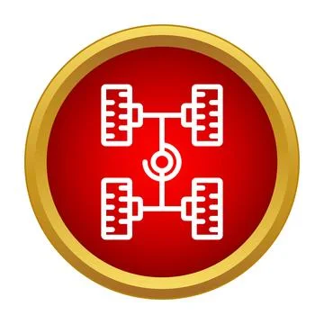 Car chassis components showing drive system icon Stock-Illustration
