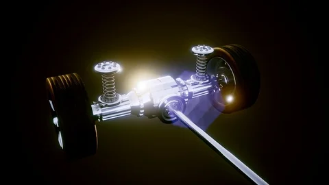 Car chassis with engine and wheels 스톡 동영상 87685150