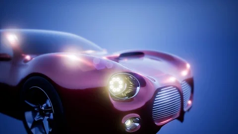 Car chassis with engine and wheels Видео 91440752