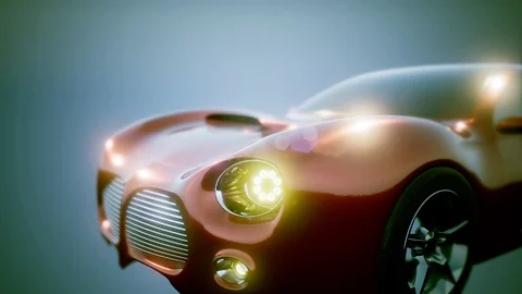 Car chassis with engine and wheels 스톡 동영상 93299179