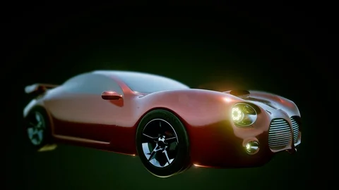 Car chassis with engine and wheels Stock-Footage 93299252