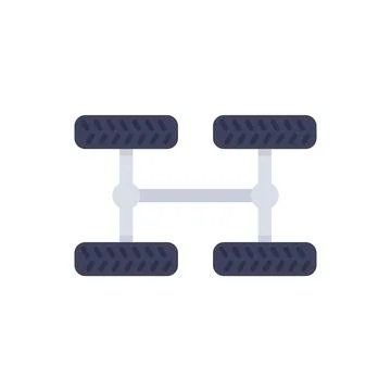 Car chassis icon flat isolated Stock Illustration