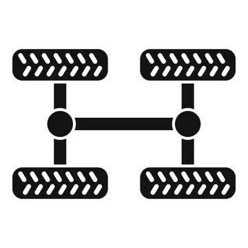 Car chassis icon, simple style Stock Illustration