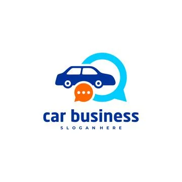 Car chat logo vector template, Creative car logo design concepts Stockillustratie