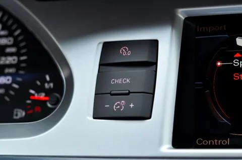 Car Check button Fotos Stock